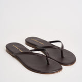 Sandalo donna infradito in pelle nera 10165 MORO ACCADEMIE TESSILI 