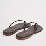 Sandalo donna infradito in pelle nera 10165 MORO ACCADEMIE TESSILI 