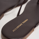 Sandalo donna infradito in pelle nera 10165 MORO ACCADEMIE TESSILI 
