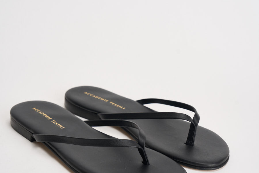Sandalo donna infradito in pelle marrone 10165 NERO ACCADEMIE TESSILI 