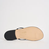 Sandalo donna infradito in pelle marrone 10165 NERO ACCADEMIE TESSILI 