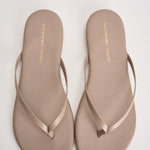 Sandalo donna infradito in pelle sabbia 10165 TAUPE ACCADEMIE TESSILI 