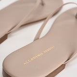 Sandalo donna infradito in pelle sabbia 10165 TAUPE ACCADEMIE TESSILI 