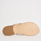 Sandalo donna infradito in pelle sabbia 10165 TAUPE ACCADEMIE TESSILI 