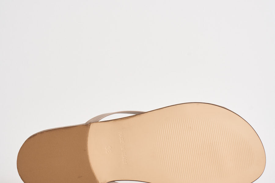 Sandalo donna infradito in pelle sabbia 10165 TAUPE ACCADEMIE TESSILI 