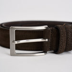 Cintura uomo in suede moro 527/35CAM MORO ACCADEMIE TESSILI 