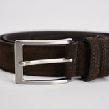 Cintura uomo in suede moro 527/35CAM MORO ACCADEMIE TESSILI 