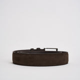Cintura uomo in suede moro 527/35CAM MORO ACCADEMIE TESSILI 
