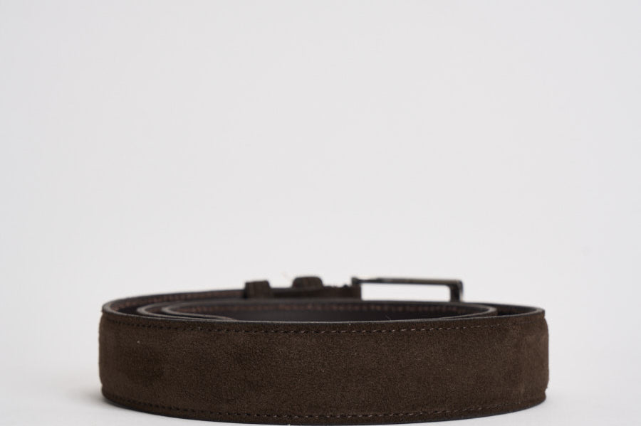 Cintura uomo in suede moro 527/35CAM MORO ACCADEMIE TESSILI 