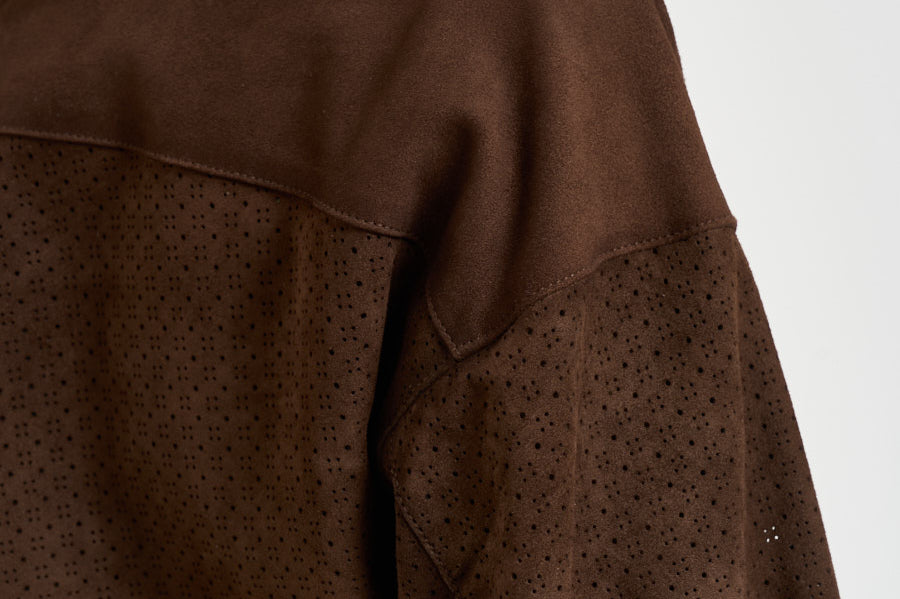 Giacca donna in suede marrone 7957 CACAO ACCADEMIE TESSILI 