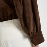 Giacca donna in suede marrone 7957 CACAO ACCADEMIE TESSILI 