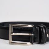 Cintura uomo in pelle nera F00135 NERO ACCADEMIE TESSILI 
