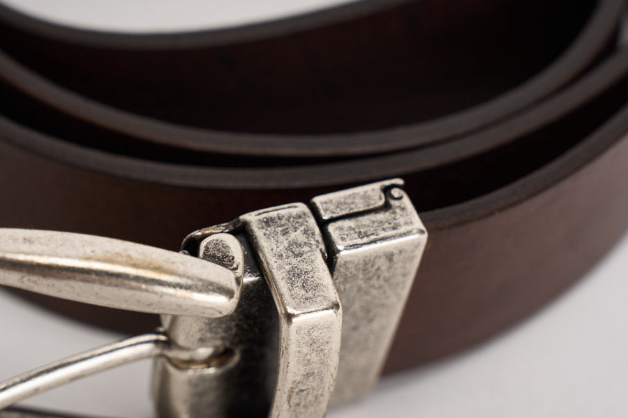 Cintura uomo doublef ace in pelle marrone e nera GI.ESCAPE DOUBLEFACE ACCADEMIE TESSILI 
