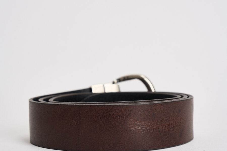 Cintura uomo doublef ace in pelle marrone e nera GI.ESCAPE DOUBLEFACE ACCADEMIE TESSILI 