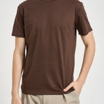 T-shirt uomo girocollo marrone SH000760 MORO ACCADEMIE TESSILI 