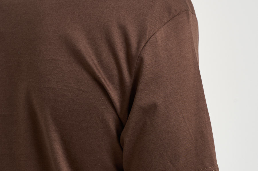 T-shirt uomo girocollo marrone SH000760 MORO ACCADEMIE TESSILI 