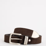 Cintura uomo in suede marrone VZ18 MORO ACCADEMIE TESSILI 