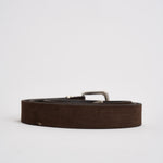 Cintura uomo in suede marrone VZ18 MORO ACCADEMIE TESSILI 
