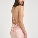 Abito donna lungo rosa cipria 16196 ROSA ACTUALEE 