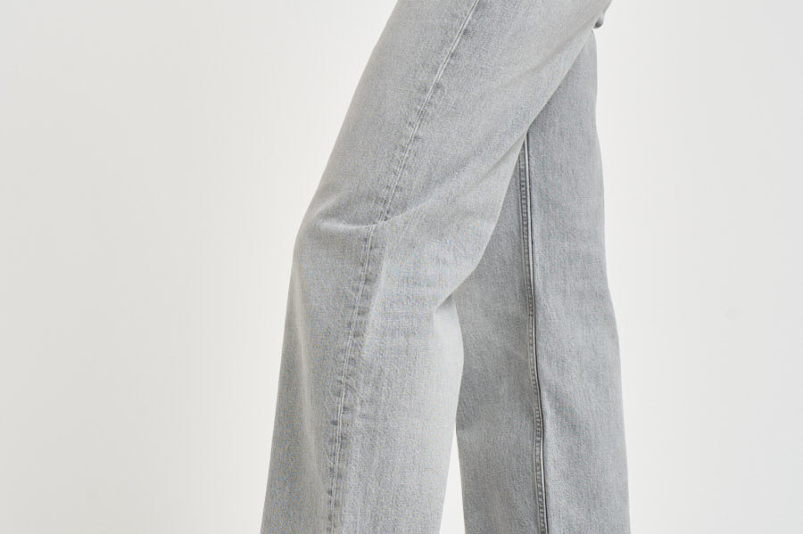 Jeans donna gamba dritta in denim grigio 12023 WASHEDGREY ANINE BING 