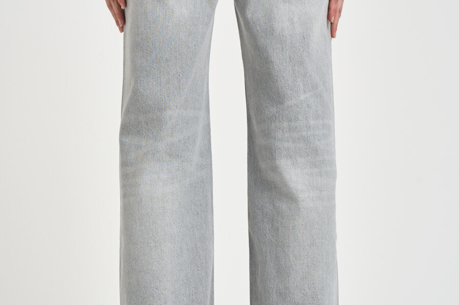 Jeans donna gamba dritta in denim grigio 12023 WASHEDGREY ANINE BING 