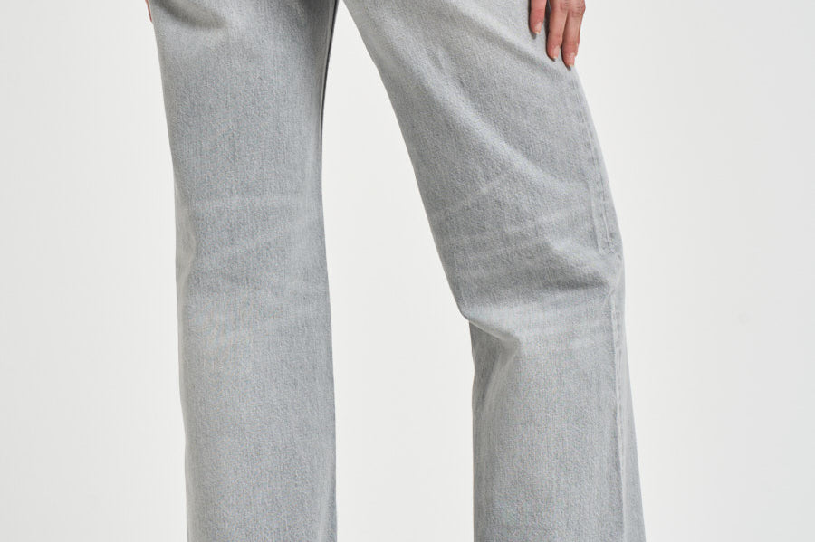 Jeans donna gamba dritta in denim grigio 12023 WASHEDGREY ANINE BING 