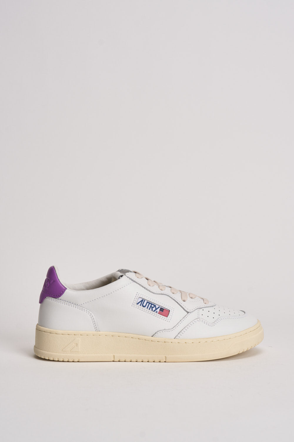 Sneakers uomo Medalist Low bianca e viola AULM LL08 AUTRY 