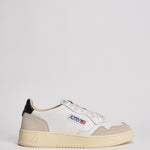 Sneakers uomo Medalist low in suede beige e nera AULM LS21 AUTRY 