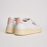 Sneakers Medalist Low donna bianca e rosa AULW LL16 AUTRY 