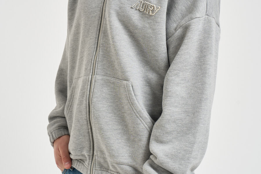 Felpa uomo cappuccio grigia HIPX 032D AUTRY 