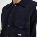 Cardigan in maglia blu navy JAPM 026B AUTRY 