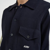 Cardigan in maglia blu navy JAPM 026B AUTRY 