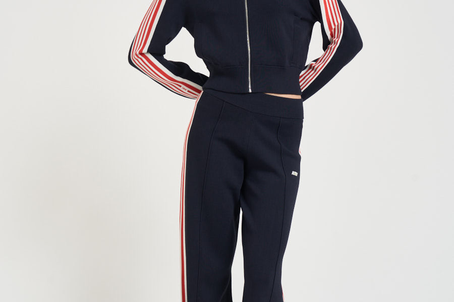 Pantalone donna in maglia blu PAPW 029B AUTRY 