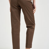 Pantalone donna con risvolto marrone ALICE LONG CRSILKBROWN BERWICH 