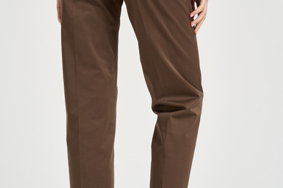 Pantalone donna con risvolto marrone ALICE LONG CRSILKBROWN BERWICH 