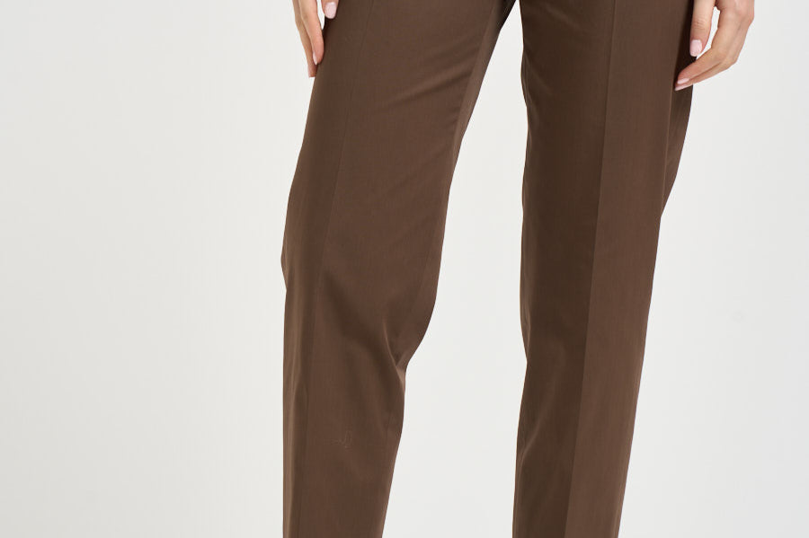 Pantalone donna con risvolto marrone ALICE LONG CRSILKBROWN BERWICH 
