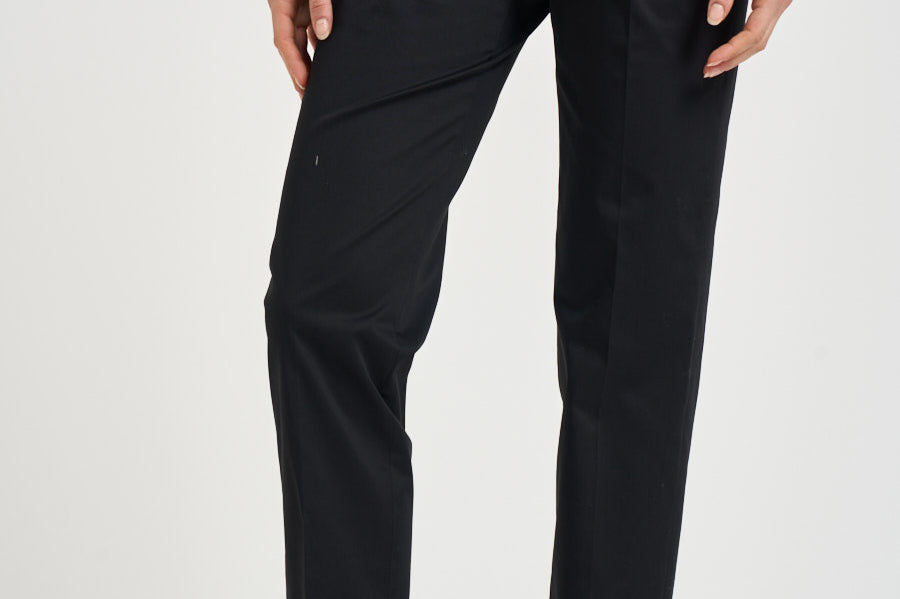 Pantalone donna con risvolto nero ALICE LONG CRSILKNERO BERWICH 