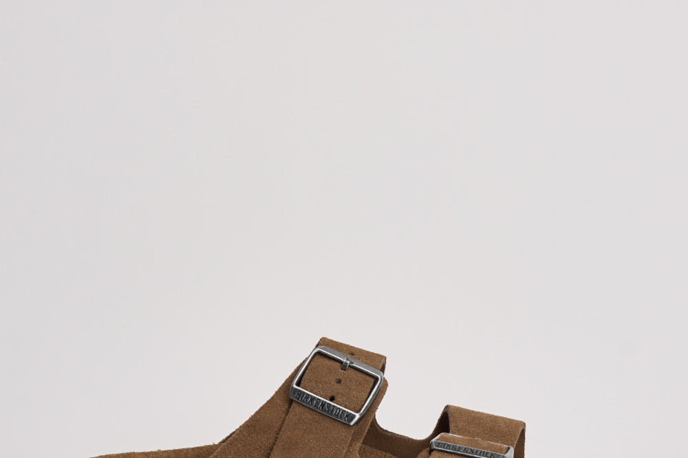 Sandalo uomo Arizona in suede marrone 1030865 DARK TEE BIRKENSTOCK 