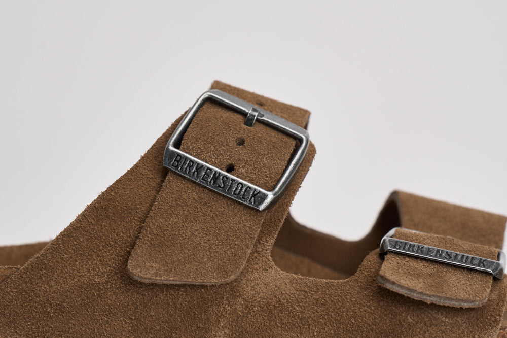 Sandalo uomo Arizona in suede marrone 1030865 DARK TEE BIRKENSTOCK 
