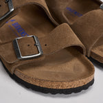 Sandalo uomo Arizona in suede marrone 1030865 DARK TEE BIRKENSTOCK 