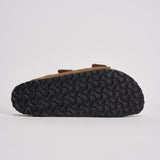 Sandalo uomo Arizona in suede marrone 1030865 DARK TEE BIRKENSTOCK 