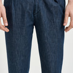 Pantalone uomo denim doppia pinces BELLOD 30010461 BRIGLIA 