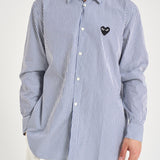 Camicia uomo a righe bianco e blu B018 BLUE COMME DES GARCON PLAY 