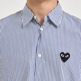 Camicia uomo a righe bianco e blu B018 BLUE COMME DES GARCON PLAY 