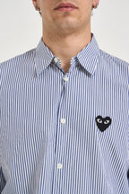 Camicia uomo a righe bianco e blu B018 BLUE COMME DES GARCON PLAY 