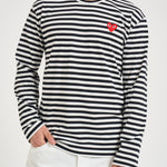 Maglia uomo a righe bianca e nera T164 BLACKWHITE COMME DES GARCON PLAY 