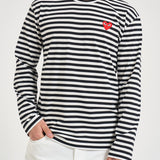 Maglia uomo a righe bianca e nera T164 BLACKWHITE COMME DES GARCON PLAY 