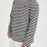 Maglia uomo a righe bianca e nera T164 BLACKWHITE COMME DES GARCON PLAY 