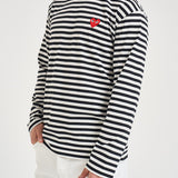 Maglia uomo a righe bianca e nera T164 BLACKWHITE COMME DES GARCON PLAY 