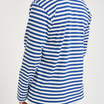 Maglia uomo a righe bianca e blu T164 NAVYWHITE COMME DES GARCON PLAY 
